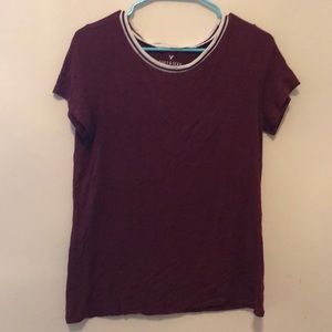 Burgundy soft T
